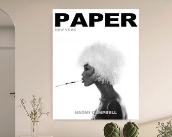 Naomi Campbell Poster Leinwand Poster Kunst Wand Ohne Rahmen