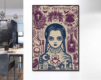 The Addams Family poster Canvas poster art wall No frame