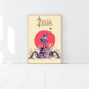 The Legend of Zelda Poster, Breath of the Wild, Game poster, Canvas poster, Mural, Art poster, Art wall, No frame