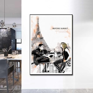 Before Sunset poster Canvas poster art wall No frame