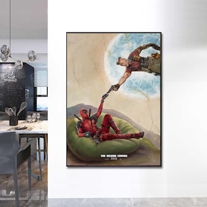 Deadpool poster Canvas poster art wall No frame