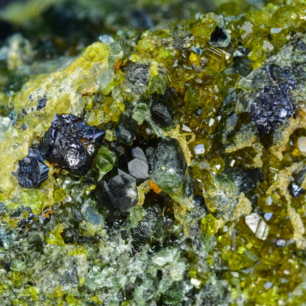 225 Gram Natural Beautiful Vesuvianite with Magnetite, Andradite & Diopside Specimen From @Afghanistan