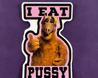 Alf, quality laminate vinyl, die cut, decal