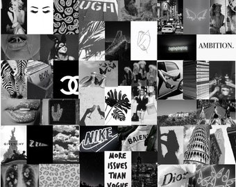Black And White Aesthetic Wallpaper Desktop Collage - Draw-ily