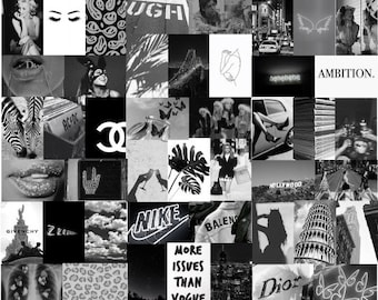 Black And White Aesthetic Wallpaper Desktop Collage - Draw-ily