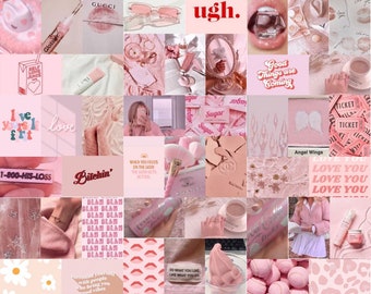 Blush Pink, Red, Nude Aesthetic Collage Kit (75 IMAGES DIGITAL DOWNLOAD)