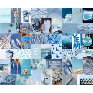 Aesthetic Blue Collage Kit - Etsy