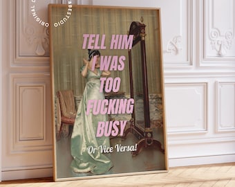 Feminist wall art, Altered art print, Light pink wall art, Coquette room decor, Rococo wall art, Maximalist wall art, Quirky wall art, Weird