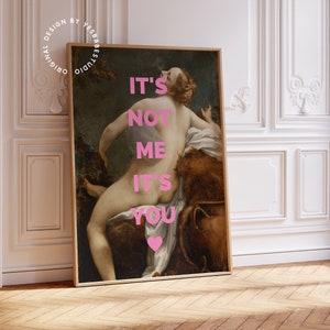 Coquette room decor, Altered art print, Maximalist wall art, Light pink wall art, Rococo art, Altered portrait, Dollette, Feminist wall art