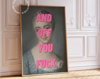 Altered art print, Rococo art, Maximalist wall art, Quirky decor, Funky wall art, Altered portrait, Classical art altered, Weird decor
