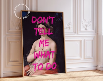 Altered art prints, Feminist wall art, Maximalist wall art, Remade classical art, Eclectic print, Altered painting, Feminist posters