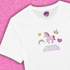 voices in my head - shirts that go hard, oddly specific shirt, weirdcore clothing, ironic shirt, weird gift for bff, unhinged cursed shirt