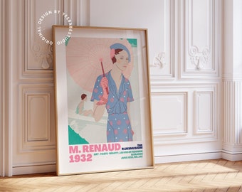 Danish pastel decor, M Renaud print, Museum exhibition prints, Dopamine decor, Aesthetic decor, Maximalist wall art, Pastel room decor