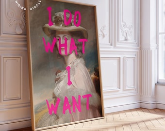 Feminist wall art, Altered art print, Maximalist wall art, Altered portrait, Feminist prints, Gift for feminist, Moody maximalist, Baroque