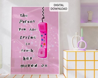 Y2k room decor, Y2k decor, Pink y2k, Y2k poster, Y2k grunge, Y2k art print, room decor aesthetic y2k, Maximalist wall art, Eclectic decor