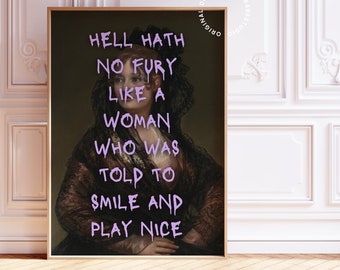 Feministische Wandkunst, Altered Kunstdruck, Maximalistische Wandkunst, Feministische Geschenke, Altered Porträt, Barock Kunstdruck, Die Zukunft ist weiblich