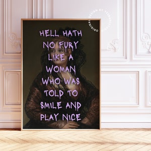 Feminist wall art, Altered art print, Maximalist wall art, Feminist gifts, Altered portrait, Baroque art print, The future is female