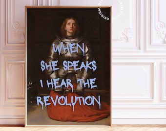 Feminist wall art, Altered art print, Maximalist wall art, Feminist prints, Altered portrait, Baroque art print, Empowering wall art,