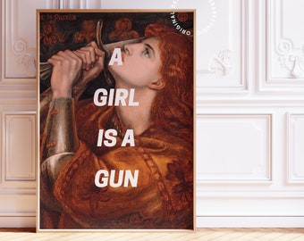 Feminist wall art, Altered art print, Maximalist wall art, Baroque art print, Feminist prints, Gift for feminist, Altered portrait