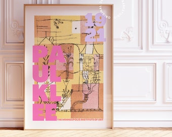 Paul Klee poster, Museum exhibition prints, Dopamine decor, Danish pastel, Aesthetic apartment decor, Indie wall art, Maximalist wall art