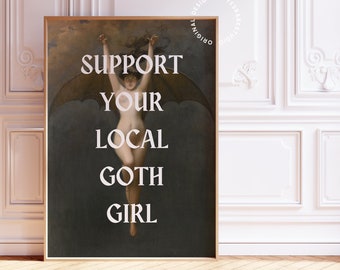 Goth room decor, Goth wall art, Altered art print, Maximalist wall art, Goth kitchen, Goth decor for room, Goth kitchen decor, gothic decor