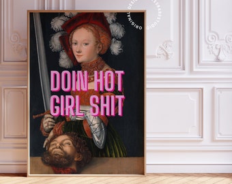 Feminist wall art, Altered art prints, Baroque wall art, Maximalist wall art, Moody room decor, Altered portrait. Feminist art,Classical art