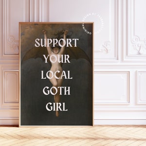 Goth room decor, Goth wall art, Altered art print, Maximalist wall art, Goth kitchen, Goth decor for room, Goth kitchen decor, gothic decor