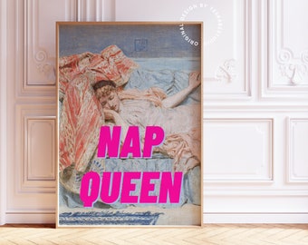 Altered art print, Maximalist wall art, Above bed print, Rococo art, Baroque art print, Maximalist bedroom prints, Quirky wall art, Coquette