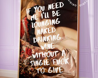 Altered art print, Maximalist wall art, Altered portrait, Baroque art print, Feminist wall art, Feminist poster, Quirky room decor, Moody