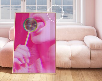 Disco Lollipop | Disco ball art, Colorful decor, Maximalist wall art, Quirky decor, Eclectic prints, Colorful wall art, Disco room decor