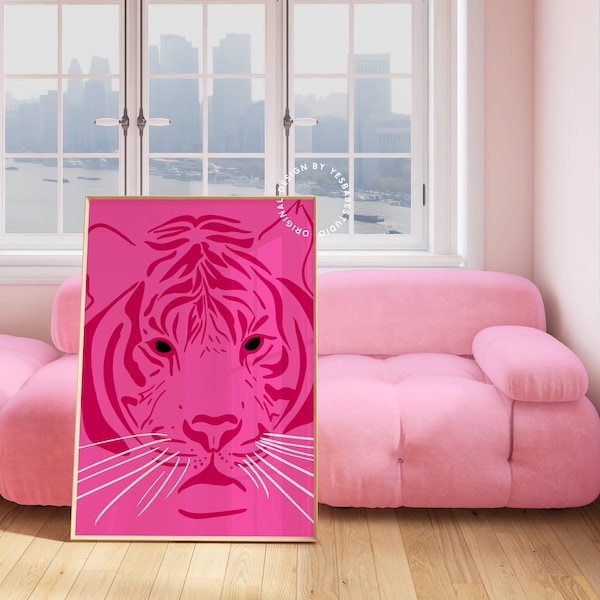 Hot Pink Wall Art Etsy