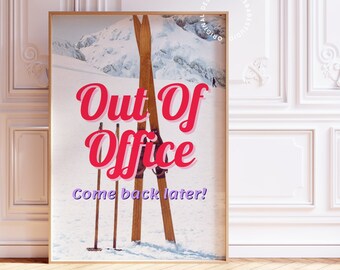 Retro ski poster, gift for skiier, ski gifts for women, retro sport prints, ski wall art, mountain prints, vintage ski prints, colorado gift