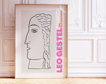 Danish pastel decor, Leo Gestel print, Museum exhibition prints, Dopamine decor, Aesthetic decor, Maximalist wall art, Pastel room decor