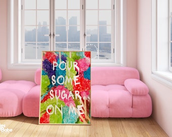 Dopamine decor, Candy wall art, Lollipop poster, Maximalist wall art, Funky kitchen art, Quirky wall art, Maximalist kitchen prints, Candy