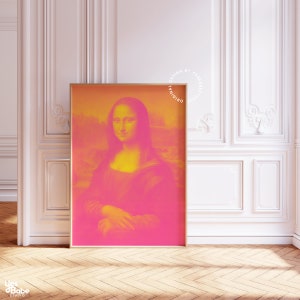 Mona Lisa, Altered art print, Maximalist wall art, Quirky decor, Altered portrait, Maximalist decor, Funky art print, Quirky wall art