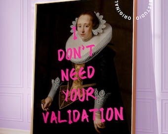 Feminist wall art, Altered art print, Maximalist wall art, Baroque art print, Altered portrait, Quirky wall art, Feminist gifts,  Eclectic