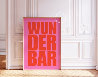 Dopamine decor, German wall art, Maximalist wall art, Hot pink wall art, colorful wall art prints, maximalist decor, funky home decor cute