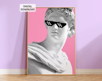 Bunt, ausgefallen, maximalist Art Prints, ungewöhnliche Wandbilder, minimalistische Kunst, minimalistische Kunst, minimalistische Kunst