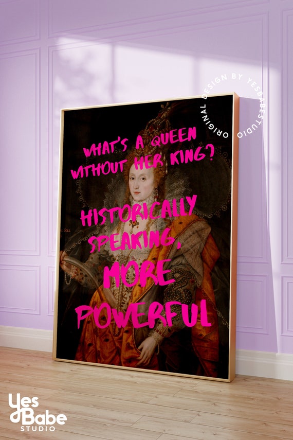 Feminist wall art, Altered art print, Maximalist decor, Maximalist wall art, Feminism print, Baroque art print, Moody decor, Hot pink art