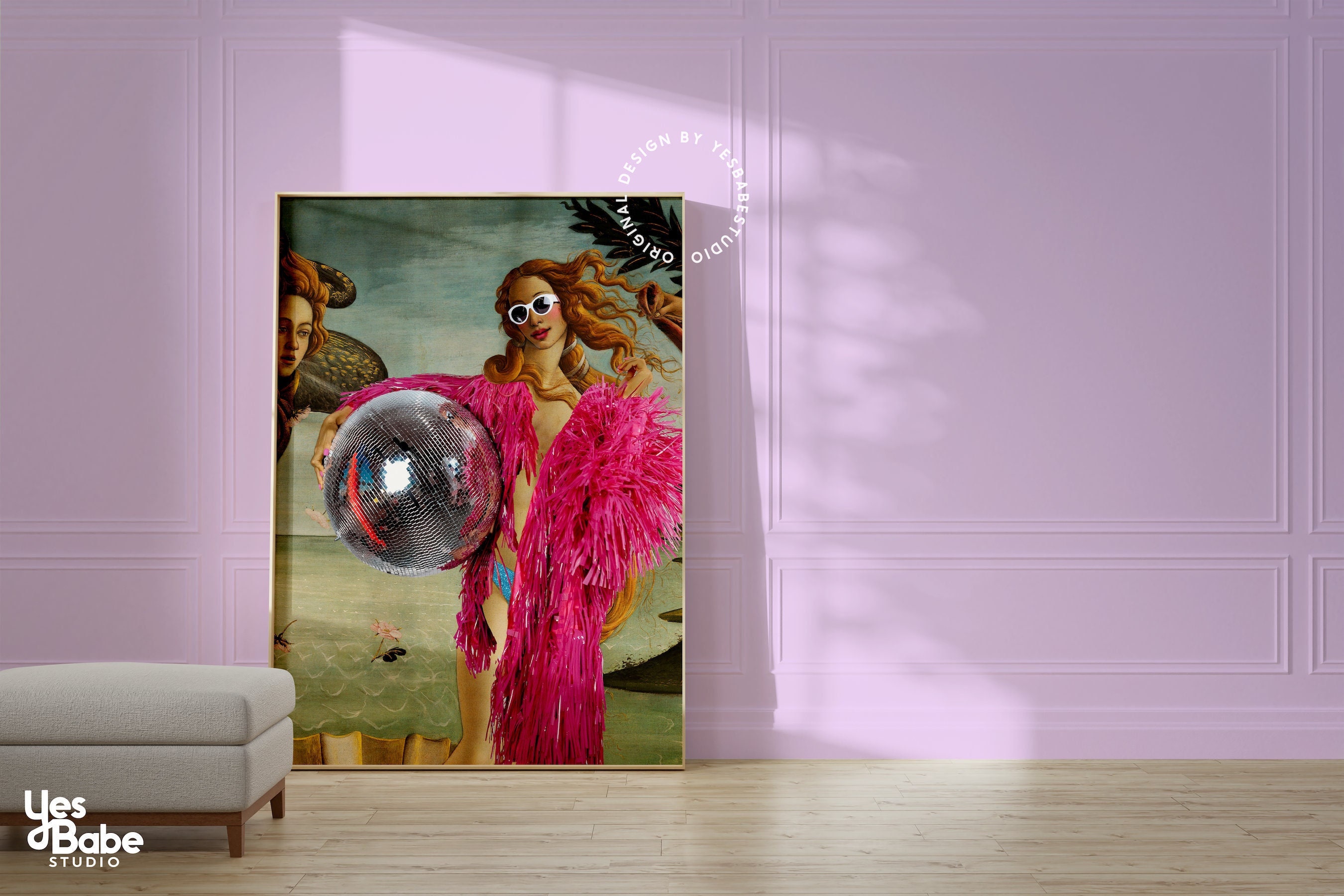 Altered Art Botticelli Disco Print, Maximalist Home Décor, Eclectic Funky  Wall Art, Disco Ball Poster, Quirky Colorful Disco Venus Art -  Portugal