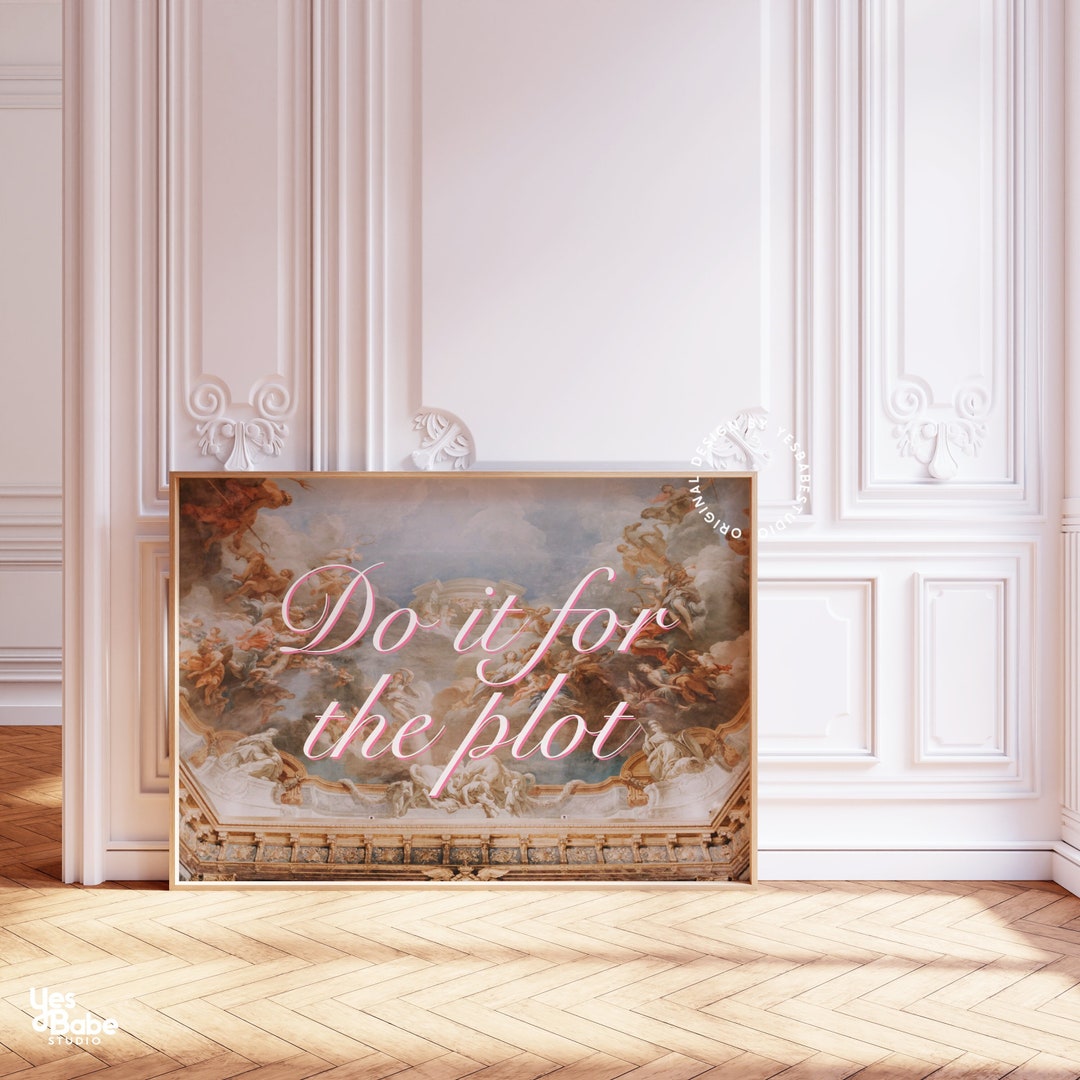 Do It for the Plot Print, Altered Art, Horizontal Bathroom Art Large ...