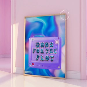 Dobre dla fabuły, wystrój pokoju Y2k, wydruk artystyczny Y2k, estetyka wystroju pokoju Y2k, wydruki maksymalistyczne, wystrój pokoju Indie, plakat Y2k, wydruk pokoju w akademiku