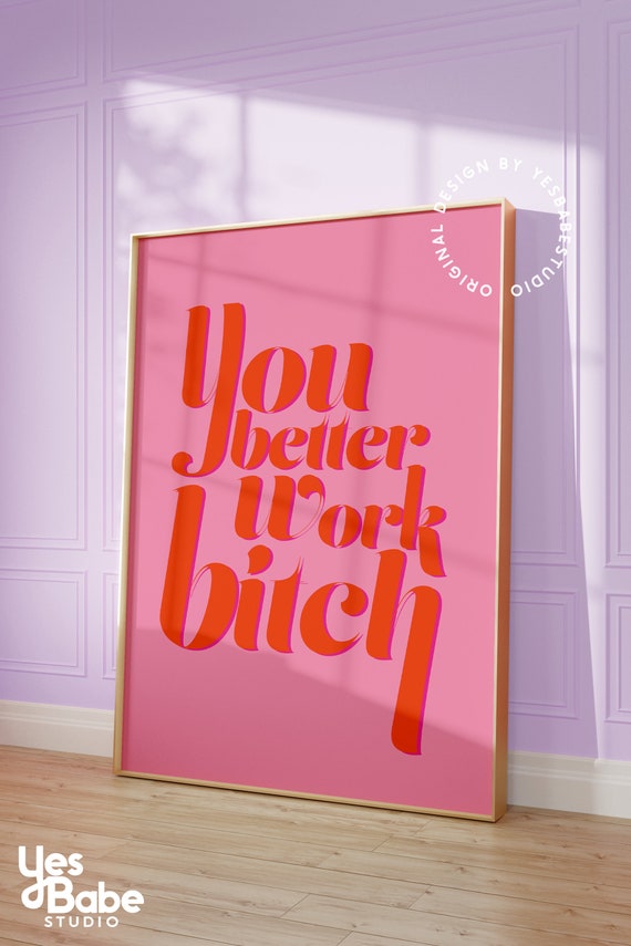 Cubicle decor, Quirky wall art, Home office wall art, Girl apartment decor, College apartment, Funky wall art, Maximalist prints, Office art