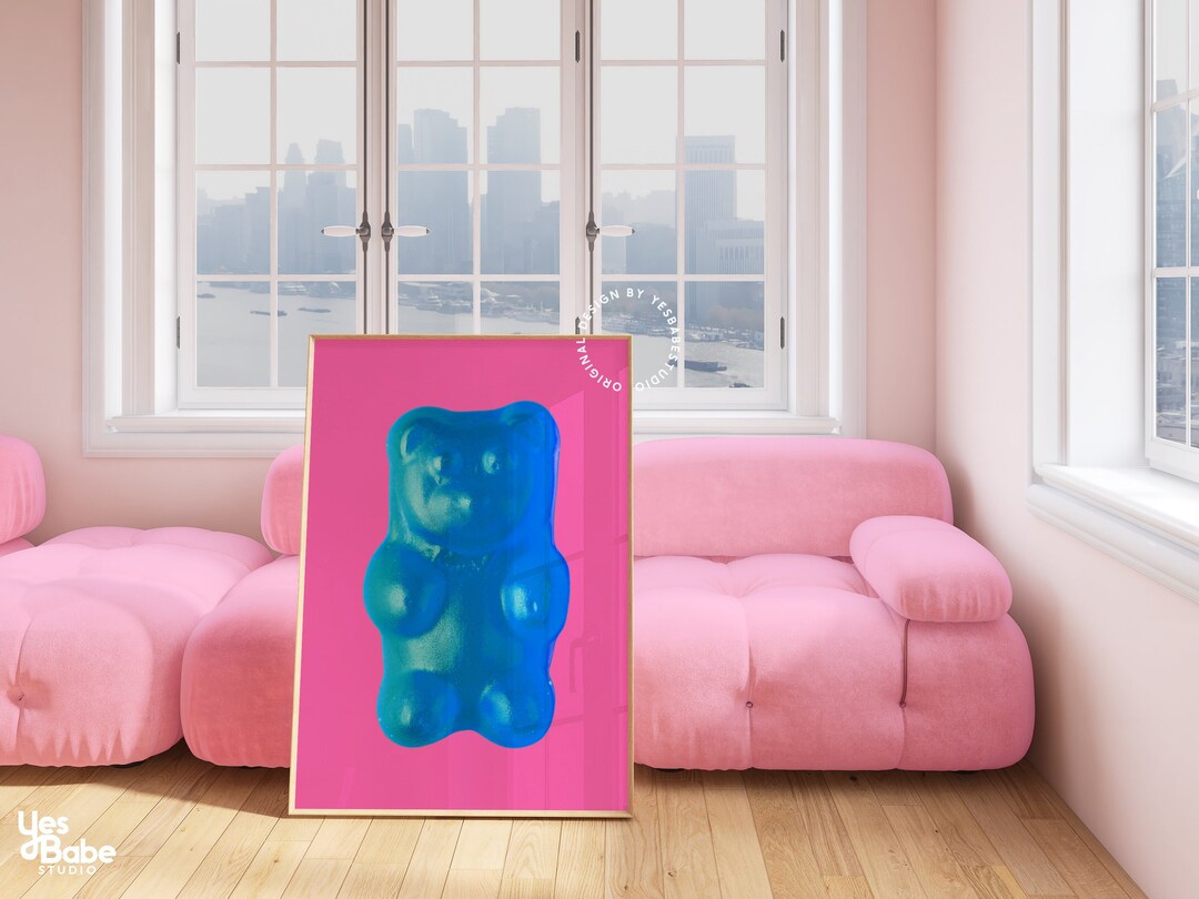 Pop Art GIANT Gummy Bear TOWER , 3D Wall Art, Wall Decor, Gummy