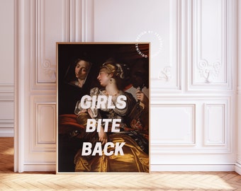 Feminist wall art, Altered art print, Maximalist wall art, Baroque art print, Feminist prints, Gift for feminist, Altered portrait