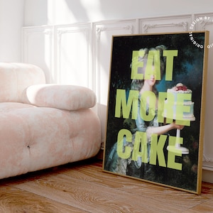 Altered art print, Maximalist wall art, Altered portrait, Rococo painting, Funny kitchen prints, Quirky wall art, Neon wall art, Funky decor