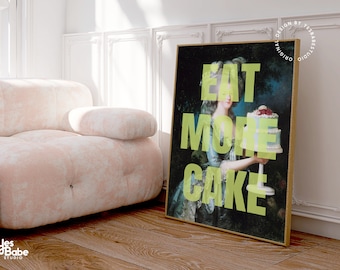 Altered art print, Maximalist wall art, Altered portrait, Rococo painting, Funny kitchen prints, Quirky wall art, Neon wall art, Funky decor