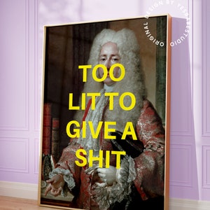 Skurrile Wohnkultur, veränderter Kunstdruck, Maximalist Wandkunst, seltsames Dekor, flippige Wandkunst, verändertes Porträt, Barwagen Druck, flippiger Kunstdruck Bild 2