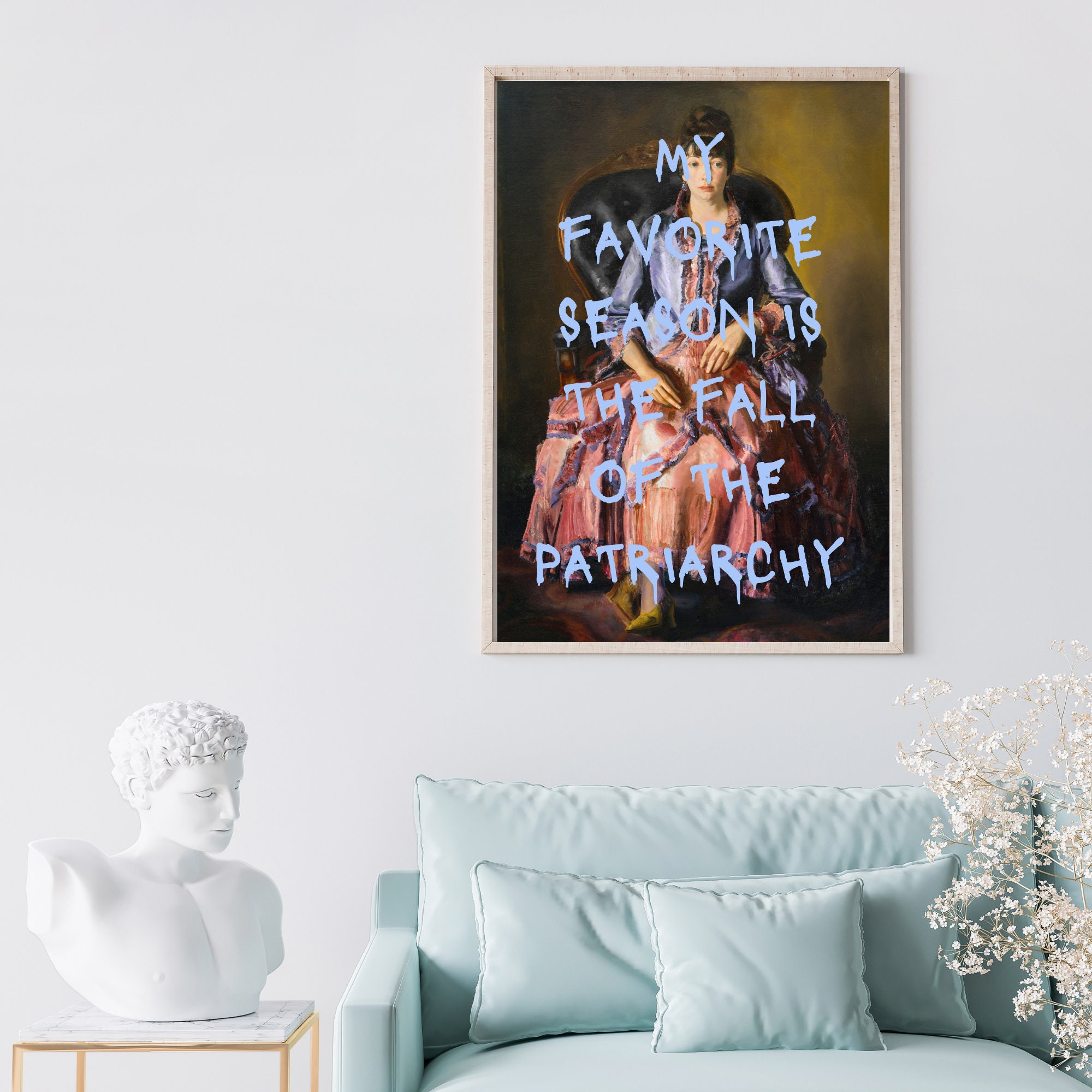 Fall of the Patriarchy Feminist Wall Print Maximalist - Etsy