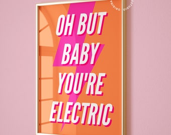 Dopamine decor, Funky wall art, Pink and orange, Maximalist wall art, Quirky home decor, Dorm room decor preppy, Girly apartment decor
